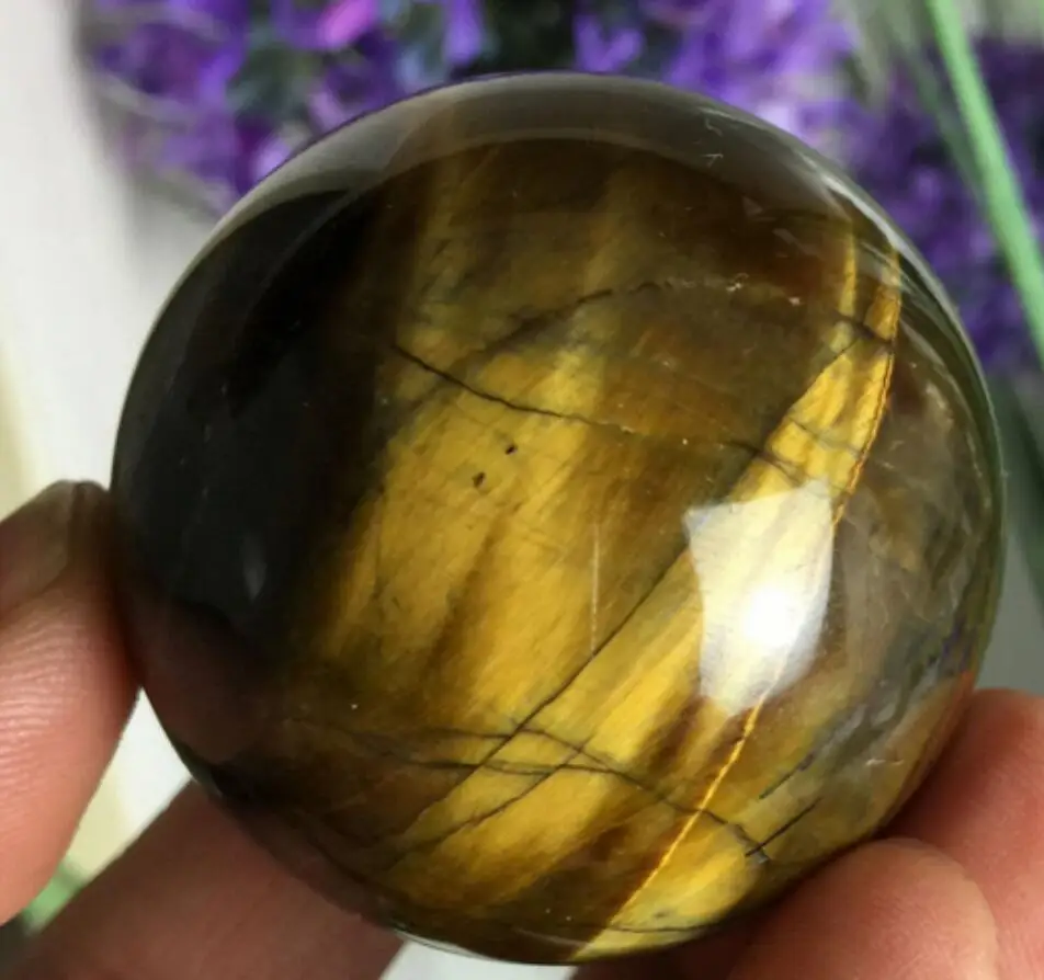 Madagascar NATURAL TIGER EYE QUARTZ CRYSTAL sphere ball HEALING | Дом и сад