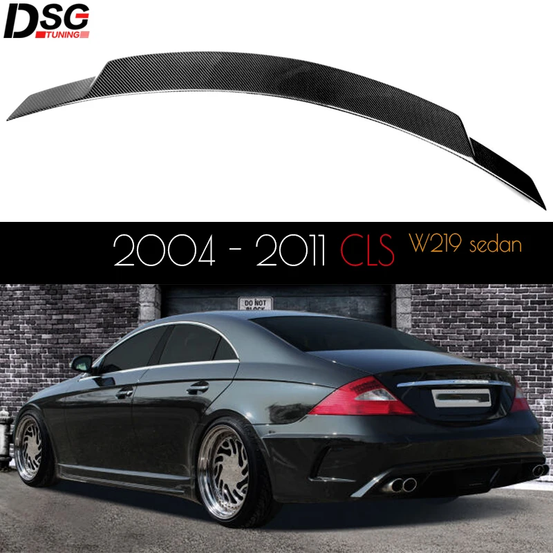 For CLS Class W219 Carbon Trunk Spoiler Wing  CLS350 CLS400 450 CLS63 2004 - 2011 OEM Fitment