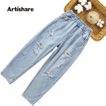 

Jeans For Girls Solid Color Girls Ripped Jeans Pants Spring Autumn Jeans Kids Teenage Clothes For Girls 6 8 10 12 14