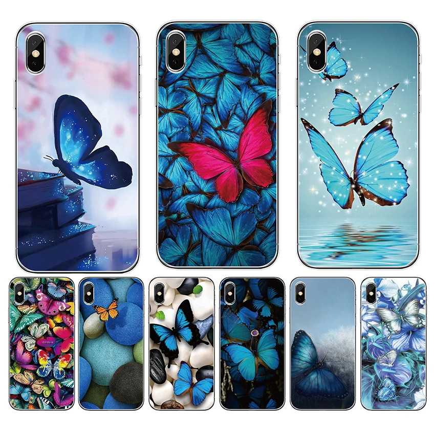 

For Wiko Lenny 5 4 3 Jerry 4 Harry 2 Sunny 3 Plus View 2 Go 3 pro 3lite XL Y60 Y80 soft colorful butterfly Silicone phone Cases