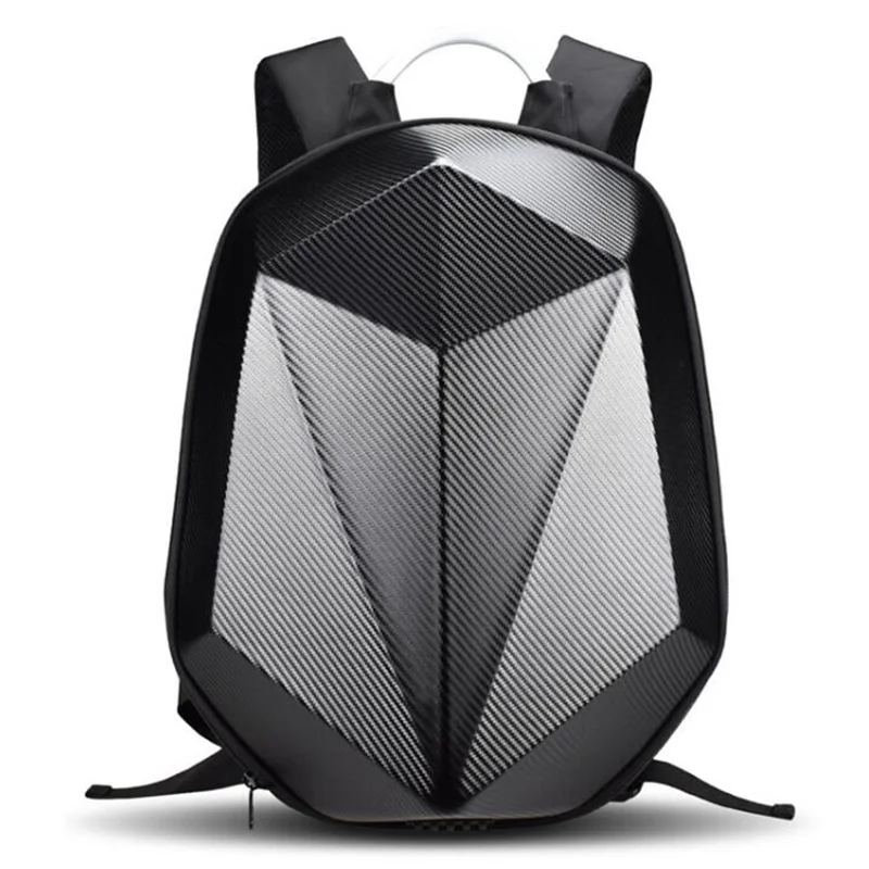 Дизайнерский Модный мужской рюкзак Mochila, жесткий корпус, большой рюкзак, вместительный, для путешествий, для ноутбука, школьная Сумка подростковая, рюкзак для мужчин - Цвет: Черный