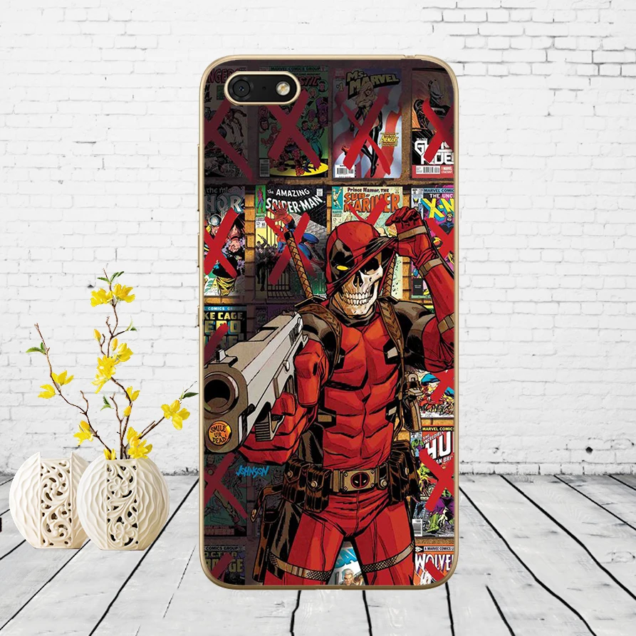 16 22DD Дедпул от Marvel "Вэйд Винстон Мягкий силиконовый чехол для Huawei Honor 9 10 Lite 7A 5,45 7a pro 7c 5,7 дюймов 7x 8x чехол - Цвет: 16