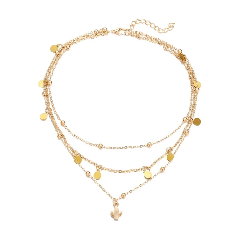 

MISANANRYNE Fashion Heart Multi layer Choker Necklace For Women Boho Gold Necklaces Pendants Collier Femme Statement Jewelry New