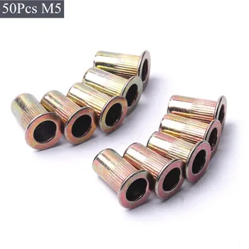 

Hot 50Pcs M5 Double Sided Hollow Rivets Cylindrical Surface Zinc plated Rivet Set Carbon Steel Rivets Hardware Fasteners Tools