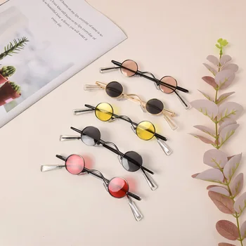 

Gold Black Red Small Mini Sunglasses Round Men Metal Frame Round Framed Sun glasses ResinRound Framed Sun glasses