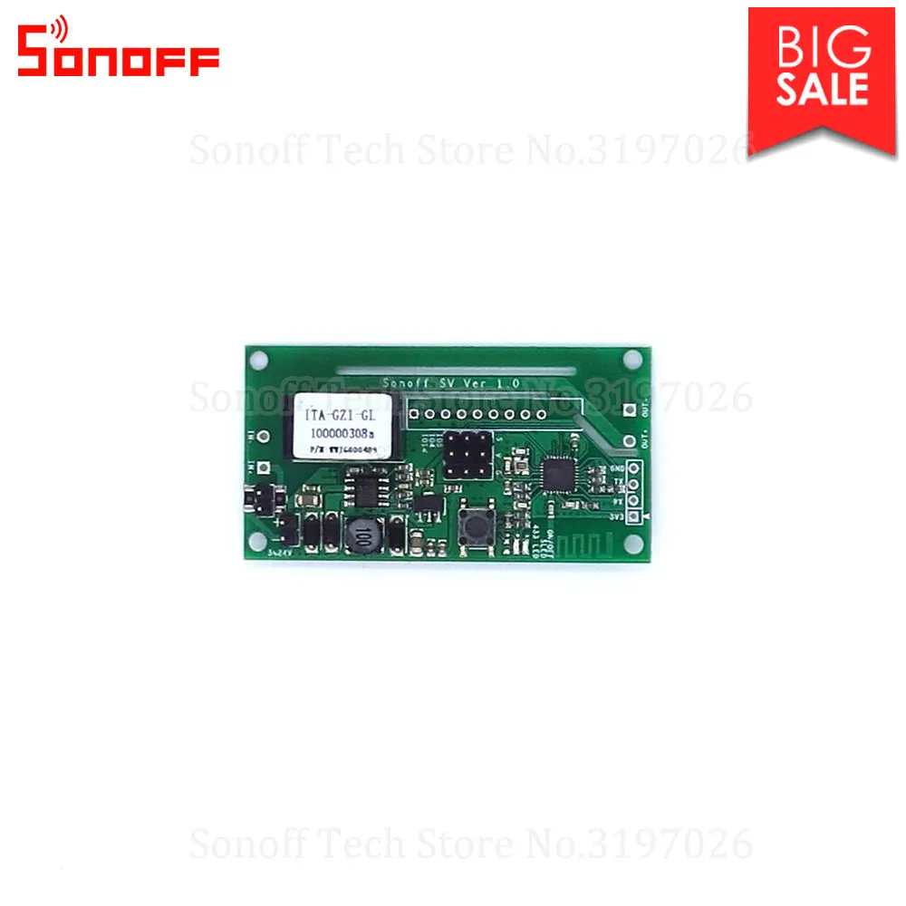 Itead Sonoff SV 5-24V Safe Voltage Wireless WiFi Smart Home Switch Module Support Secondary Development Work with eWeLink APP wifi smart switch