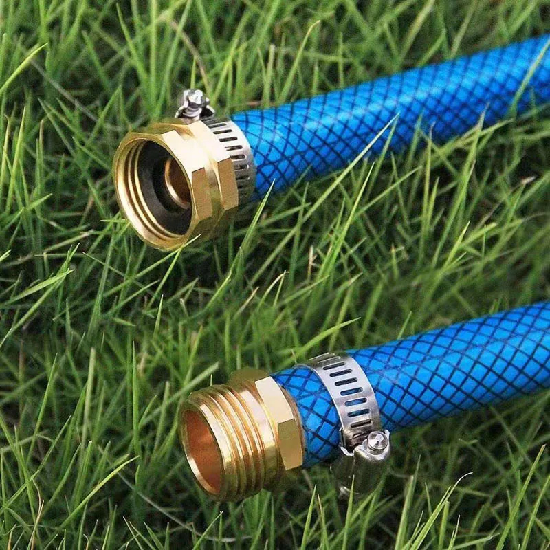 Connettore Per Tubo Da Giardino In Alluminio – Kit Di Riparazione Universale Per Tubi 5/8 E 3/4, Maschio - 2