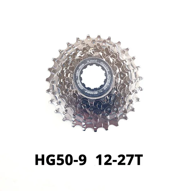 HG50 12-27T HG50 HG201 9 скоростей 11-25t 11-32t 34t 12-25t 12-27t дорожный велосипед mtb горный велосипед свободного хода 9s 25t 32t велосипедные кассеты - Цвет: HG50 12-27T