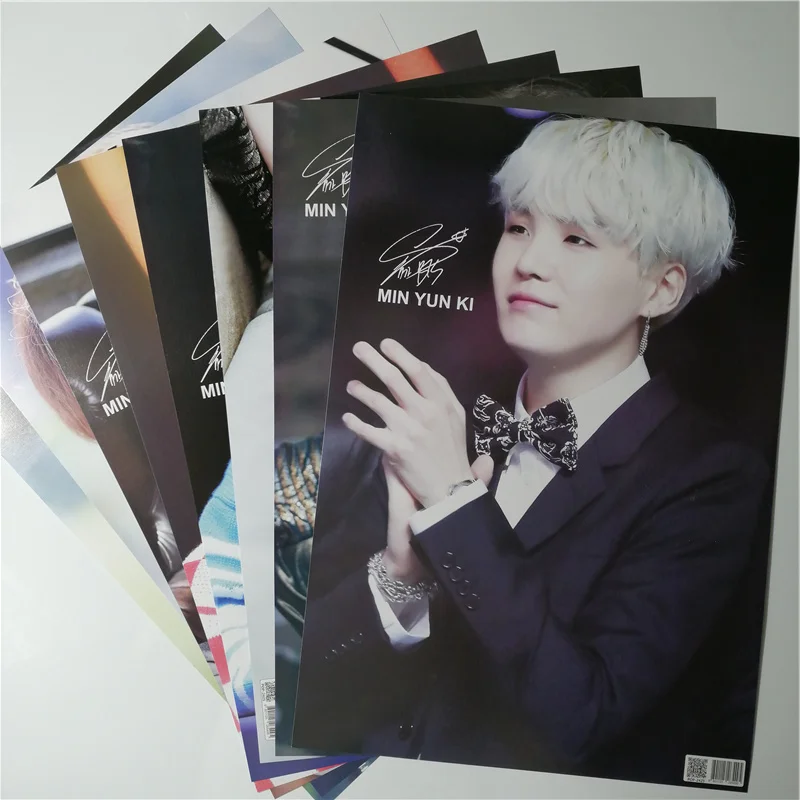 8*(42x29 см) Bangtan мальчики SUGA плакаты настенные наклейки подарок KPOP вокруг плакатов yoongi SUGA плакат подарок мин Юн Ки