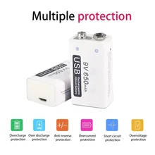 

USB 9 650mAh micro Volt li-ion Rechargeable Battery 6F22 9V Li ion Lithium Battery for RC Helicopter Model Microphone Toy