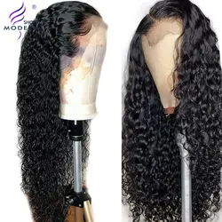 Бразильская холодная завивка парик Кружева Фронтальные человеческие волосы парики с детскими волосами предварительно сорванные