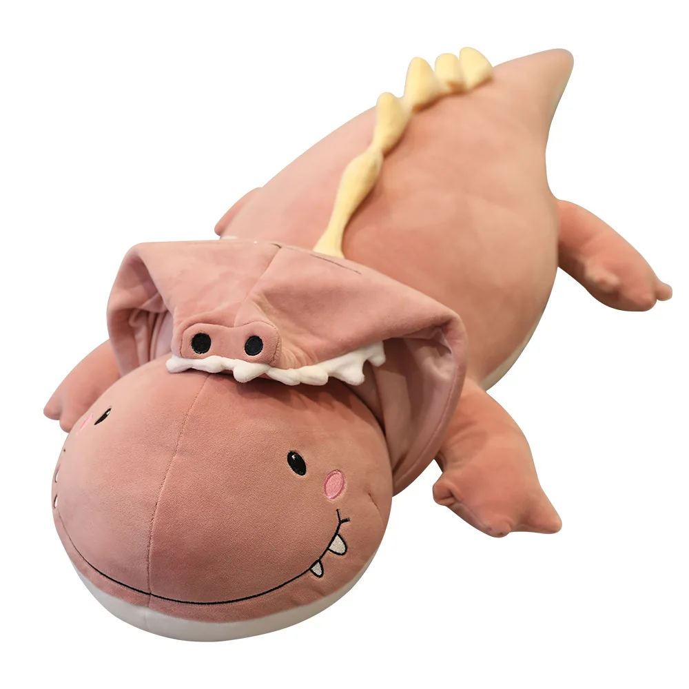 

Hot Lovely Creative Plush Toys Super Soft Stuffed Plush Animals Dinosaur cosplay Crocodile toy Sleeping Pillow Christmas Gift