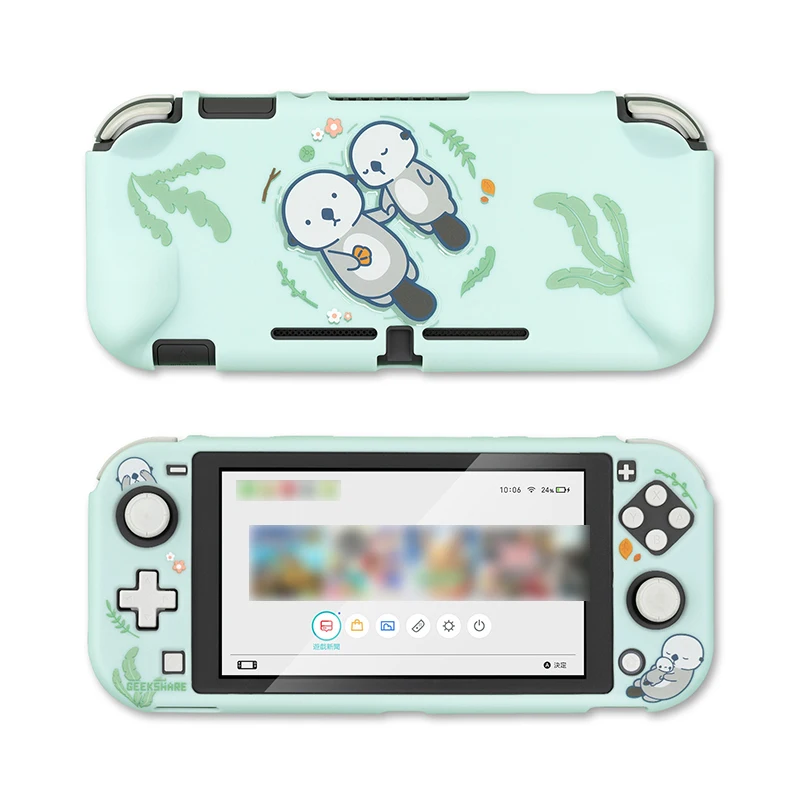 

Protective Case Cover For Nintendo Switch Split Shell Shiba Inu Sea Otter NS Lite Case Hard Cover Grip Shell For Nintendo Switch