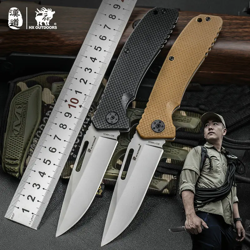 HX уличный тактический складной нож 8Cr14mov лезвие G10 ручка походные охотничьи