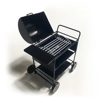 

1:12 Dollhouse Outdoor Oven Miniature Garden Barbecue Tool Picnic Grill Cooking Toy Model Educational Toy Gift For Kids Adult