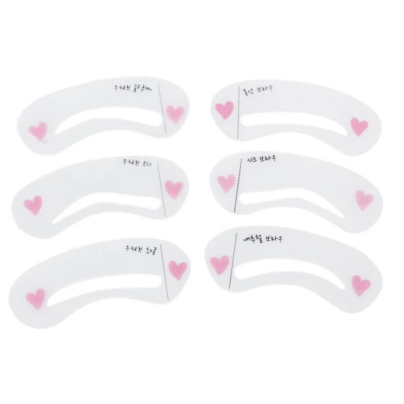 

6Pcs Eyebrow Stencil Grooming/Shaping Template Makeup Tool