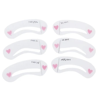 

6Pcs Eyebrow Stencil Grooming/Shaping Template Makeup Tool
