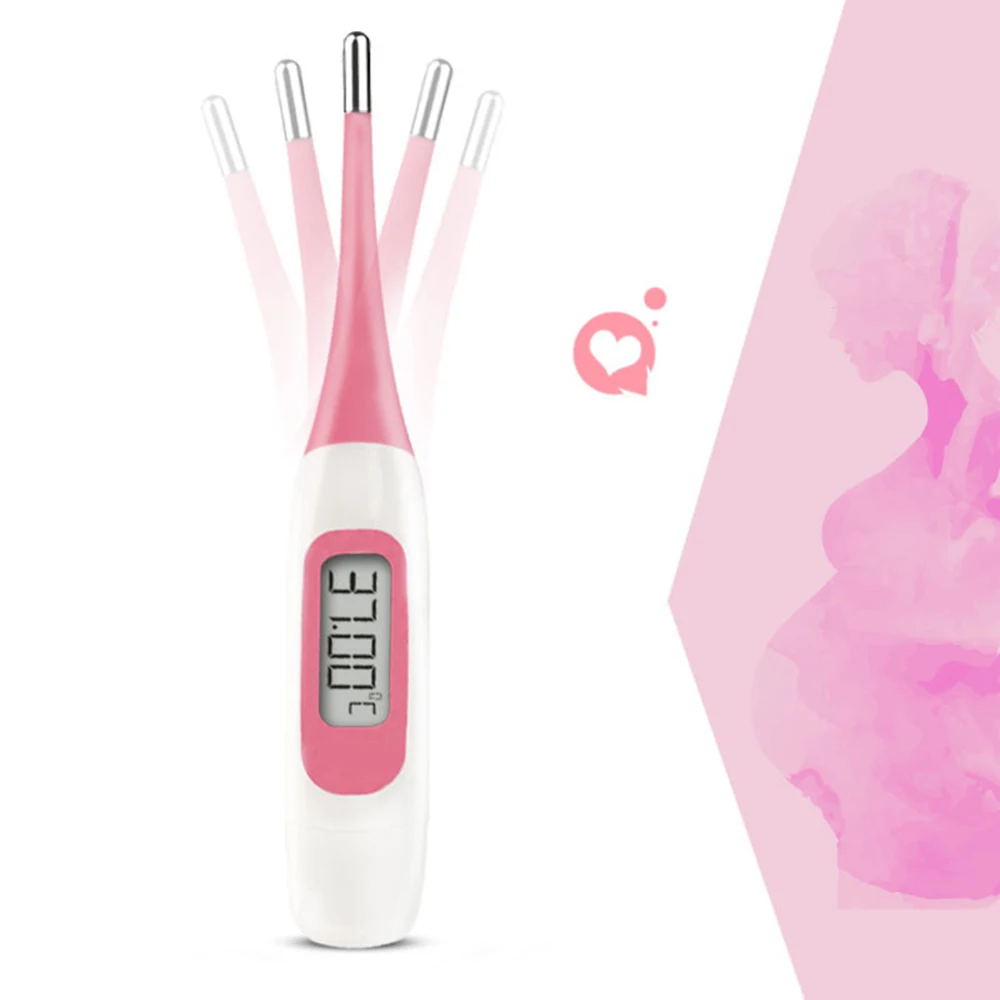 Women Digital Basal Measuring Ovulation Thermometer Probe Easy Get Pregnant Natural Family Planning Oral Rectal Armpit