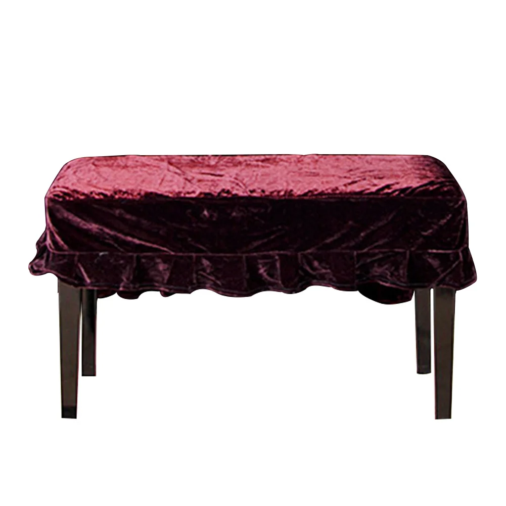 

Practical With Cover Beautiful Hand Wash Anti-scratch Protective Piano Cover Dust-Proof Macrame Home Soft Velvet Decorated