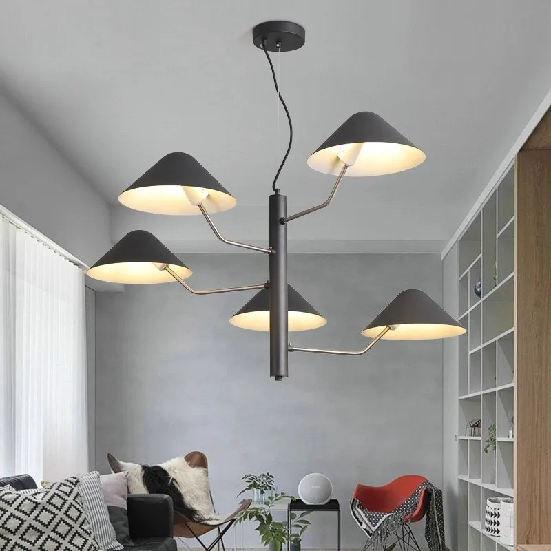 

3/5 Heads Nodric Loft Multicolor Mushroom Led Chandelier Creative Bar Wrought Iron Dinner Living Room Hanging Light Fixtures