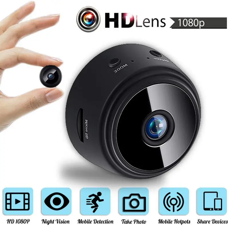 Tesauro Coincidencia Competir Mini cámara IP modelo A9 inalámbrica WiFi HD 1080P aplicación V380 Pro,  cámara de seguridad pequeña, grabadora, monitor de red - AliExpress