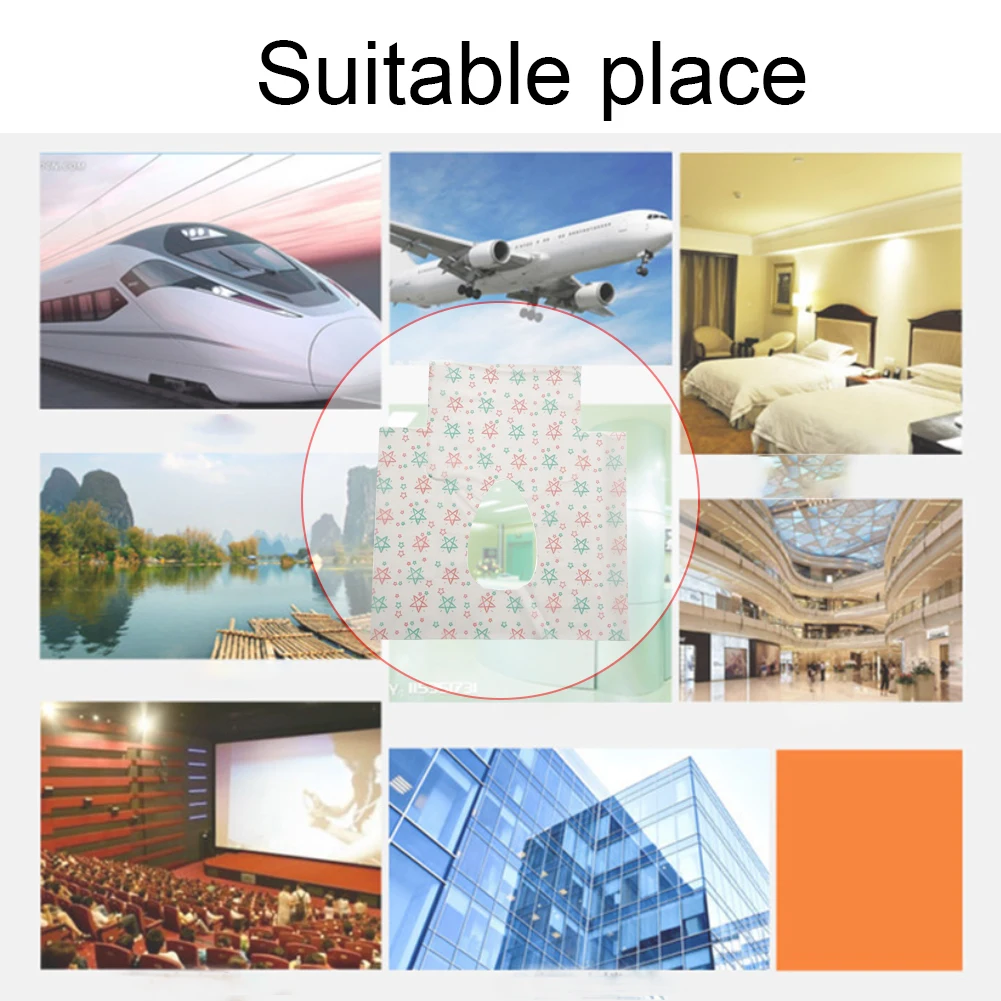 20pcs/pack Camping Summer Non Woven Fabrics Toilet Seat Cover Hygiene Potty Protectors Pad Portable For Travel Home Disposable