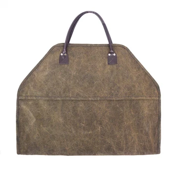 

Log Carrier Folding Daily Tote Bag Canvas Pouch Anti Scratch Large Capacity Camping Stain Resistant Firewood Holder Heavy Duty