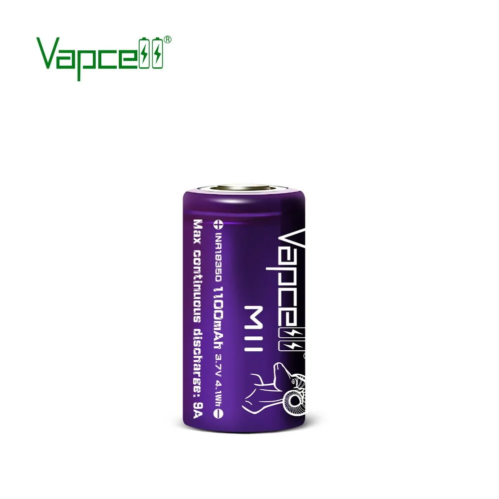 Литий-ионная батарея Vapcell 18350 1100 мАч 9 а 3 7 в литиевая аккумуляторная для