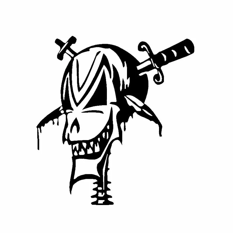 Car Stickers Pirate Cross Sword Skull PVC Decoration Accessories Decals Creative Waterproof Sunscreen Black/white 16cm*15cm | Автомобили и