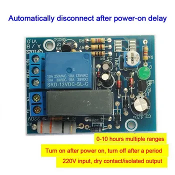 

AC 220V Timer Relay Delay Switch Input/Output Delay Off Switch Module Adjustable 0-10Sec 10Min 10Hr 100Min Timing Turn Off Board