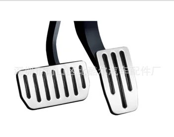 

2 Piece Silver Kick Brake &Accelerate Pedal Set Cover Frame for 2017-2020 Tesla Model 3 2018 2019