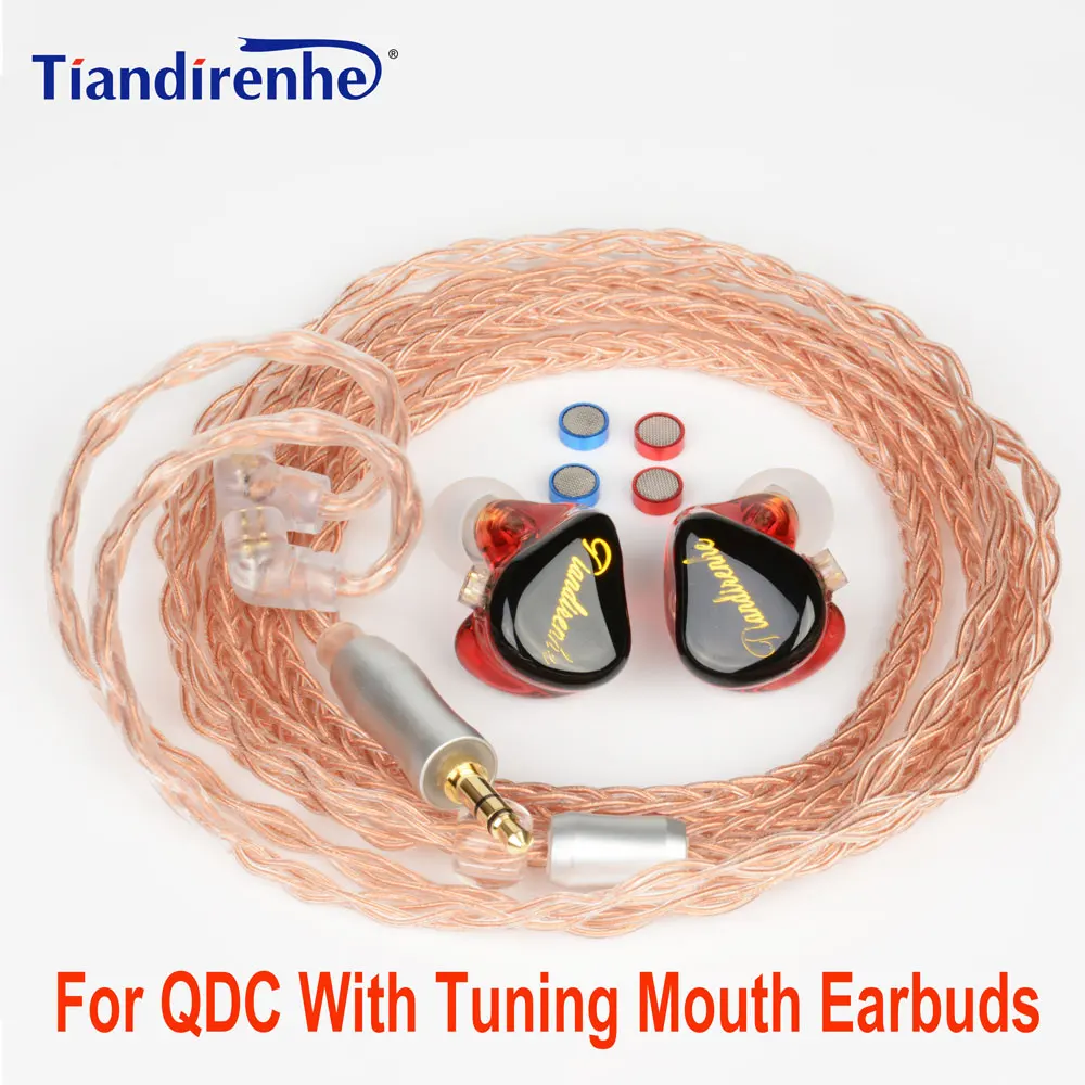 NEW with Tuning Mouth HIFI Earphones IEM 0.78 Resin Earbuds  Dynamic Headset DJ Stage Sports Single Crystal Copper Upgrade Cable