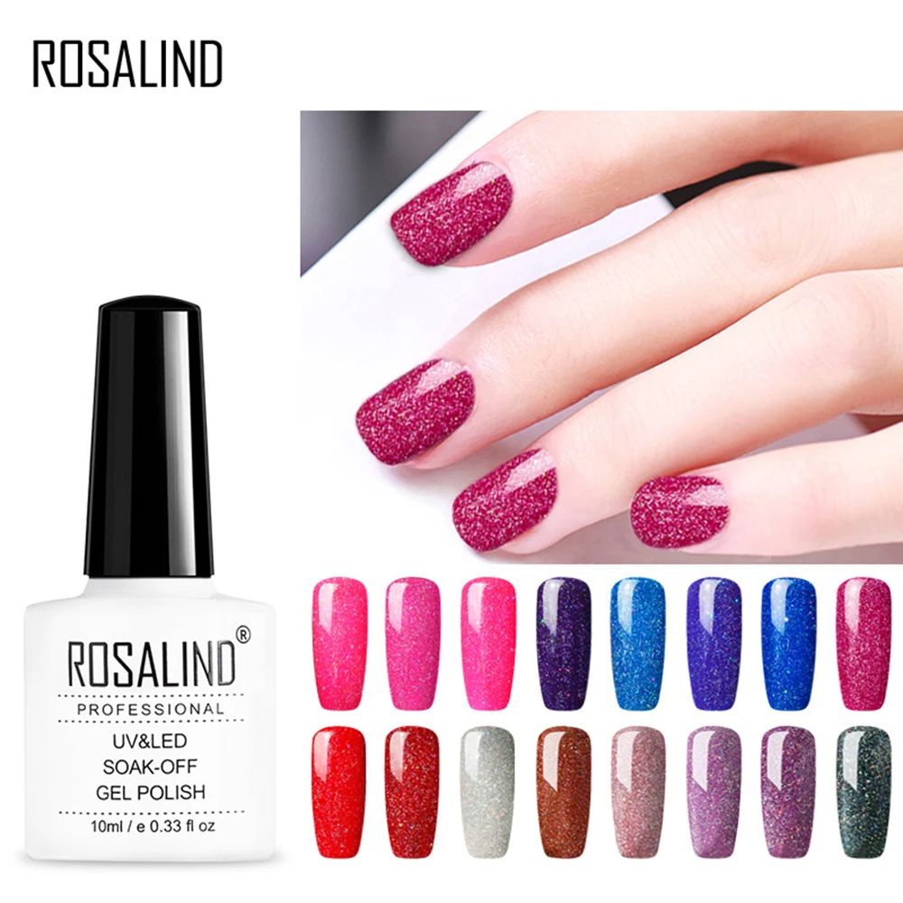 Гель лак для ногтей ROSALIND 10 мл радужная серия УФ светодиодсветодиодный лампа