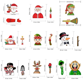 

Santa Claus windshield wiper stickers with windshield wiper tags with reusable tag car decoration window wiper sticker dropship