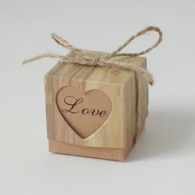 10pcs Heart shaped kraft paper Candy Boxes Wedding Favors and Gifts Box Party Supplies Baby Shower Paper Chocolate Package | Дом и сад