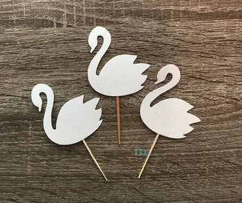 

Swan Cupcake Toppers| Swan Party Decorations| Swan Lake Birthday| Swan Cake Topper| Swan Princess Party| Swan Anniversary| Swan