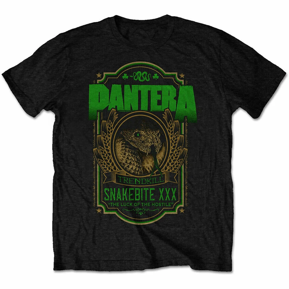 PANTERA Snakebite XXX Мужская футболка унисекс Лицензированная полоса мерч дышащие