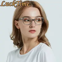 LuckTime очки для отдыха в цветочек оправа для женщин Ретро квадратные очки для близорукости оправа для очков по рецепту счастливое время 5069