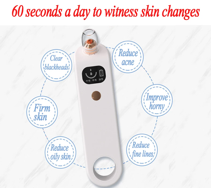 Blackhead remover acne cleansing pores black dot electric cleaner blackheads acne facial vacuum cleaner beauty skin 2