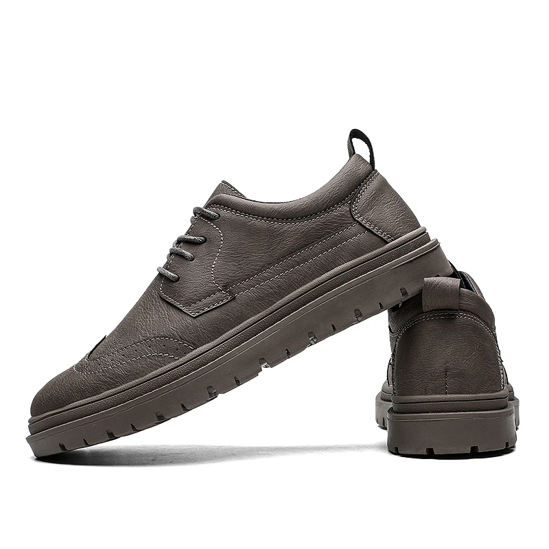men classical leather casual shoes italian designer dress work male footwear elegant moccasins homme trend brogue shoes for men (3)