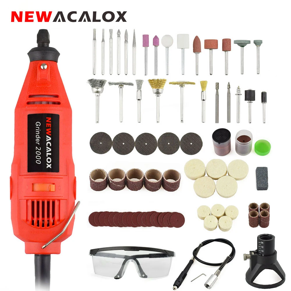 NEWACALOX EU 130W Mini Electric Drill Engraver for