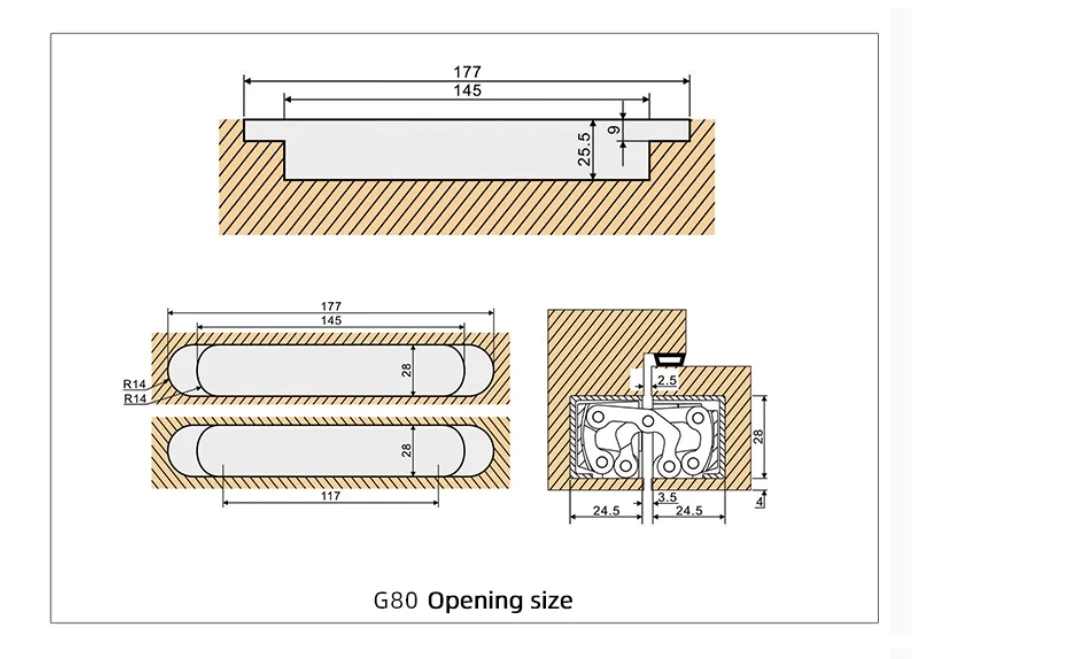 da porta 3d ajustável esconder dobradiça da