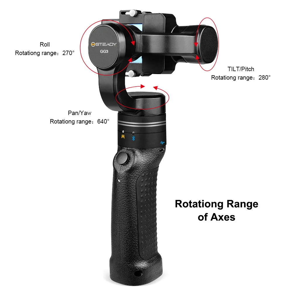 3 оси анти встряхивание ручной Gimbal стабилизатор vрегистратор Экшн-камера противоударный гибкий аксессуары портативный открытый для GoPro