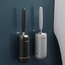 

Toilet Brush No Dead Corner Home Luxury Wall Hanging Toilet Silicone Handle Toilet Cleaning Brush High Quality