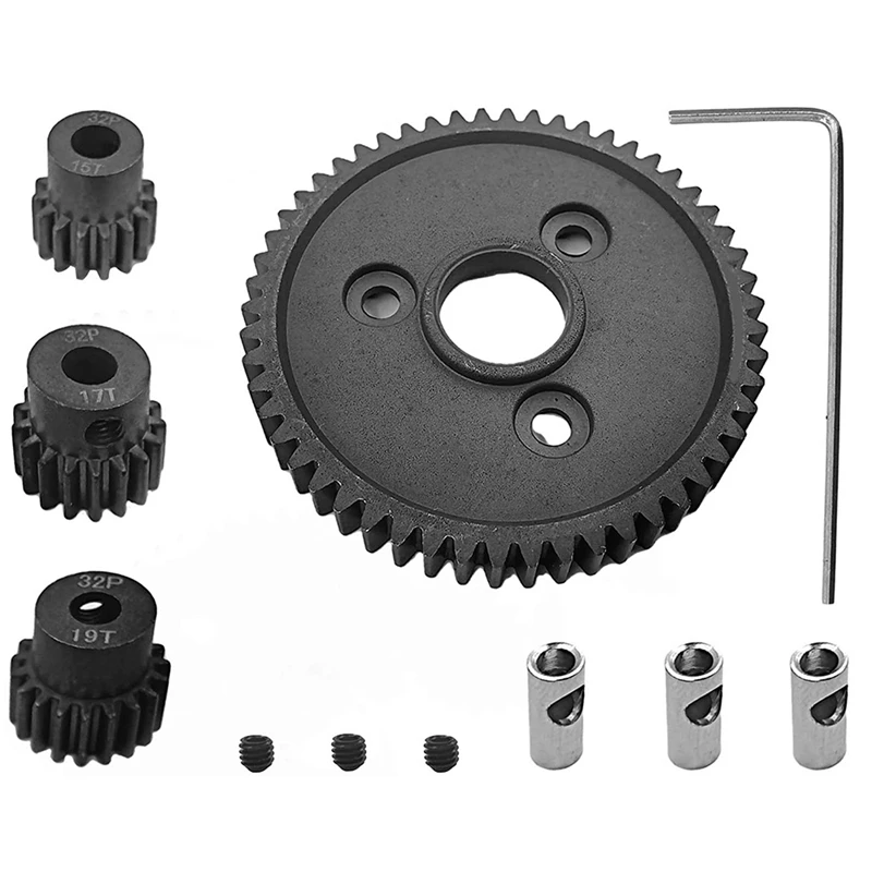 Metal Spur Gear 54T 0.8 32P 3956 with 15T 17T 19T Pinion Set for 1/10 Traxxas Slash Stampede Summit E-Revo | Спорт и развлечения