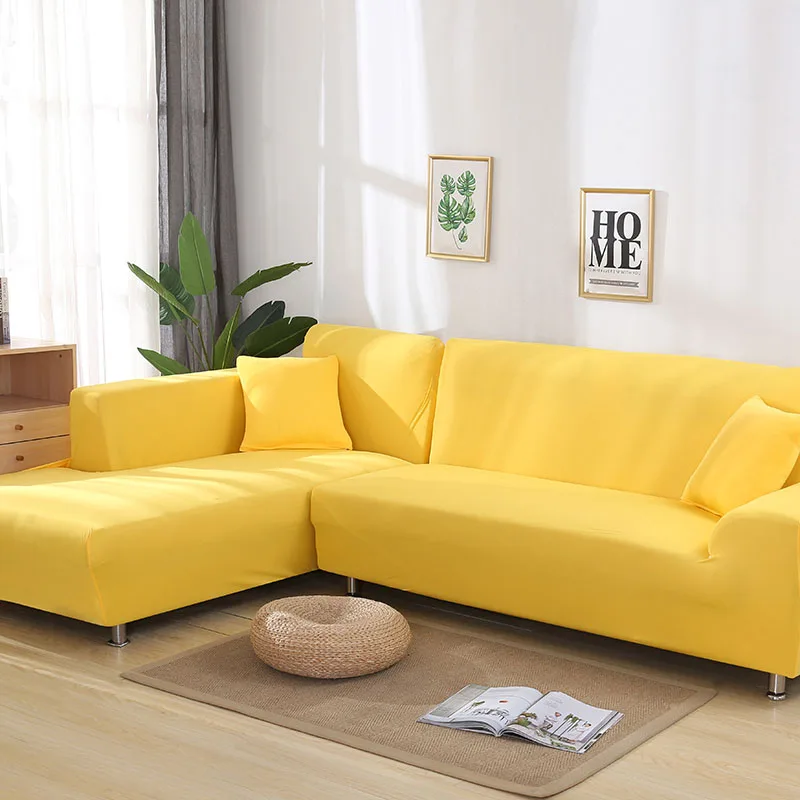 Серый цвет диван-крышка, эластичные диванные чехлы для гостиной Copridivano, диванные чехлы, секционный угловой l-образный диван-Чехол