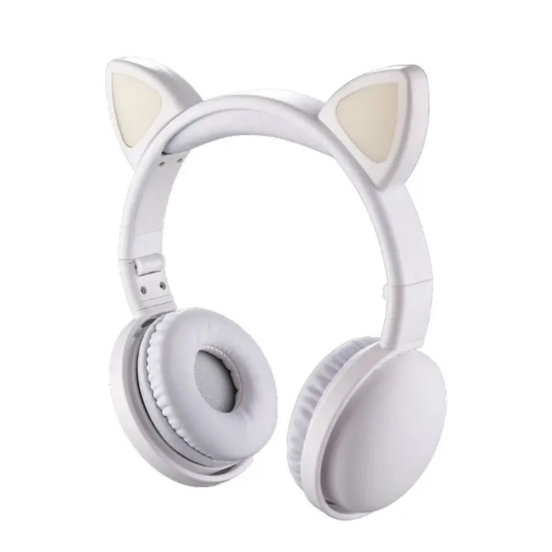 Child LED Flashing Cat Ear Headset Wireless Bluetooth Music Headphones Kids Gift X6HA