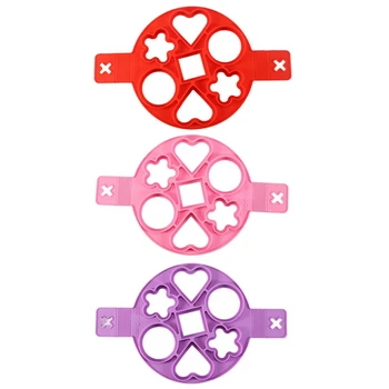 

1Pcs Pancake Maker Nonstick Silicone Pancake Mold 7 Holes Square Round Heart Flower Egg Frying Form Flip Cooker For Pancakes