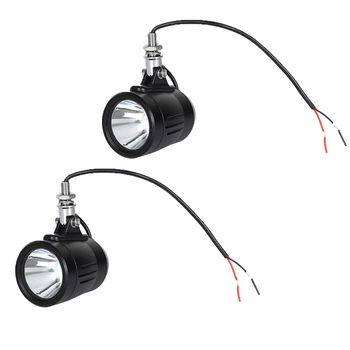 

1Pair 10W 10-80V Yacht Spotlight Boat Round LED Spotlight for Cars Trucks Off-Road Vehicles Motorcycles Ships