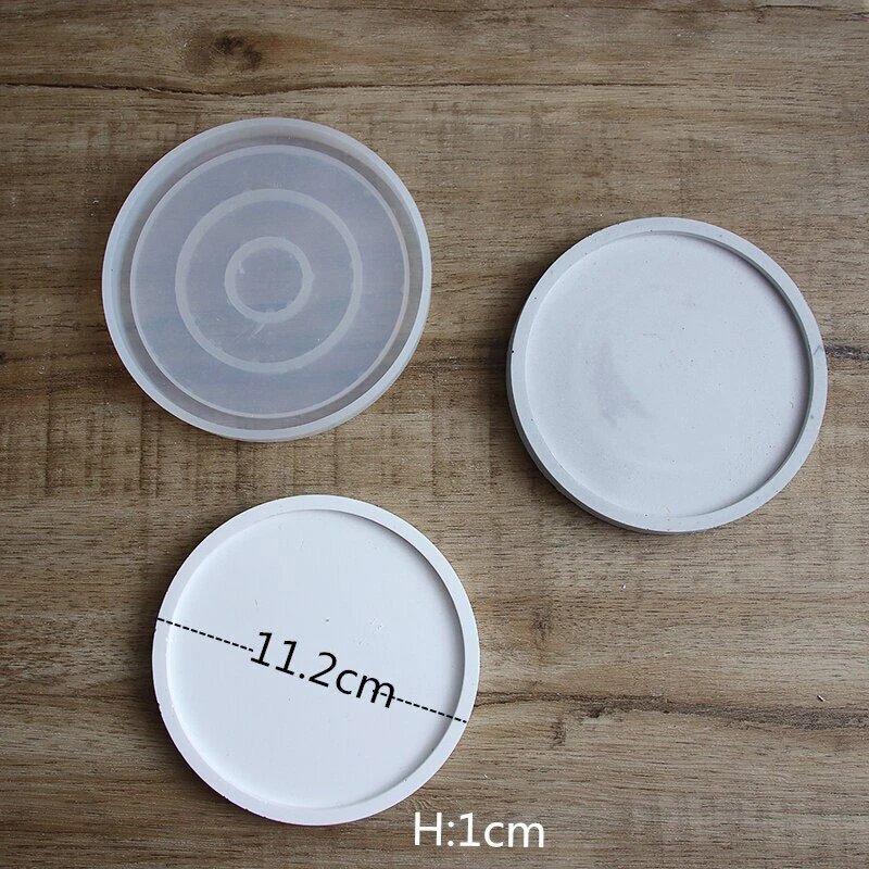Round Cement Tray Mold for DIY Epoxy Resin and Home Decoration Crafts